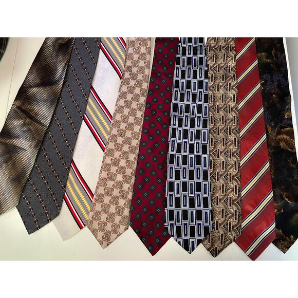 Lot Of 9 Made In Italy Silk Ties - Picture 2 of 6